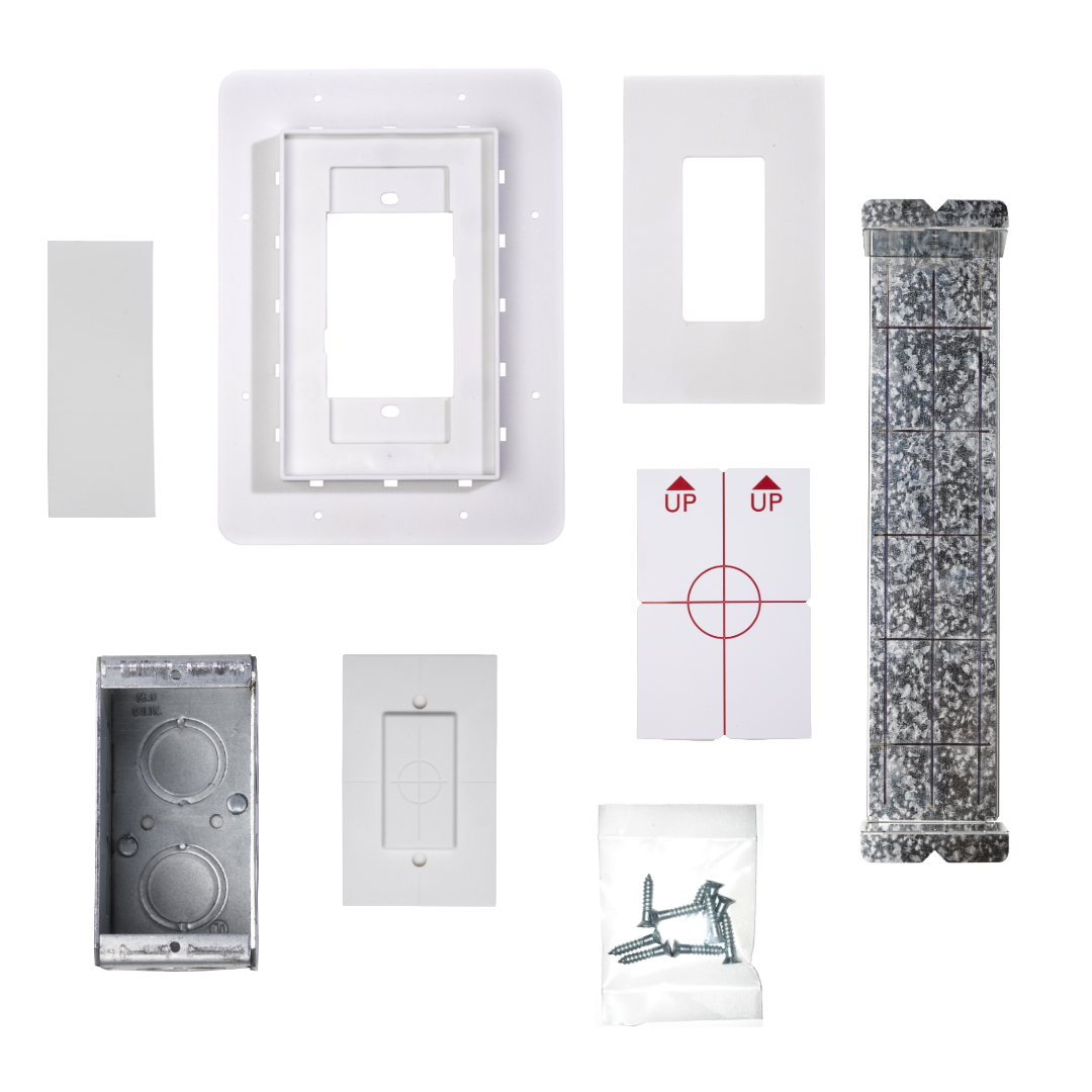 Flush Mount Switch Kit for 5/8" Drywall Applications - 1 Gang
