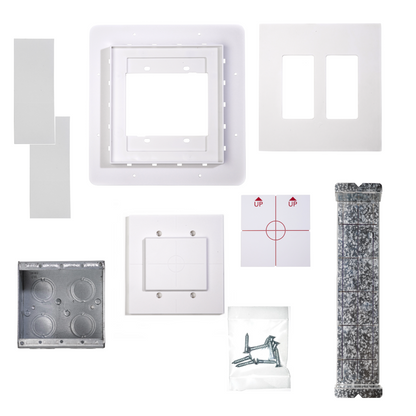 Flush Mount Switch Kit for 1/2" Drywall - 2 Gang