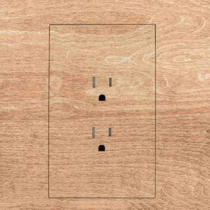 Flush Mount Outlet Kit for Wood Cabinetry