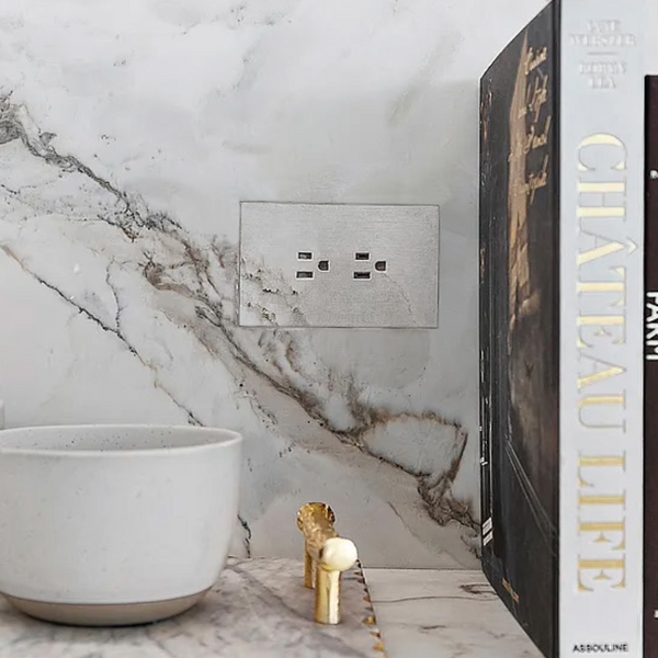 Flush Mount Outlet Kit for Marble and Stone Applications – Hide A Trim
