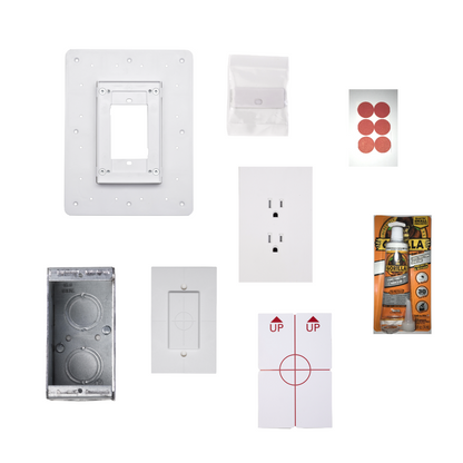 Flush Mount Outlet Kit for Marble and Stone Applications