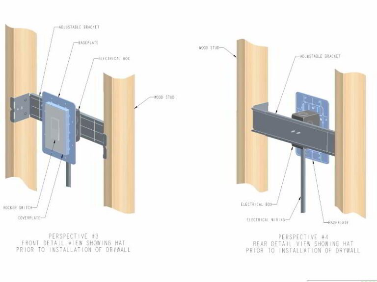 Flush mounted electrical kits installation diagram